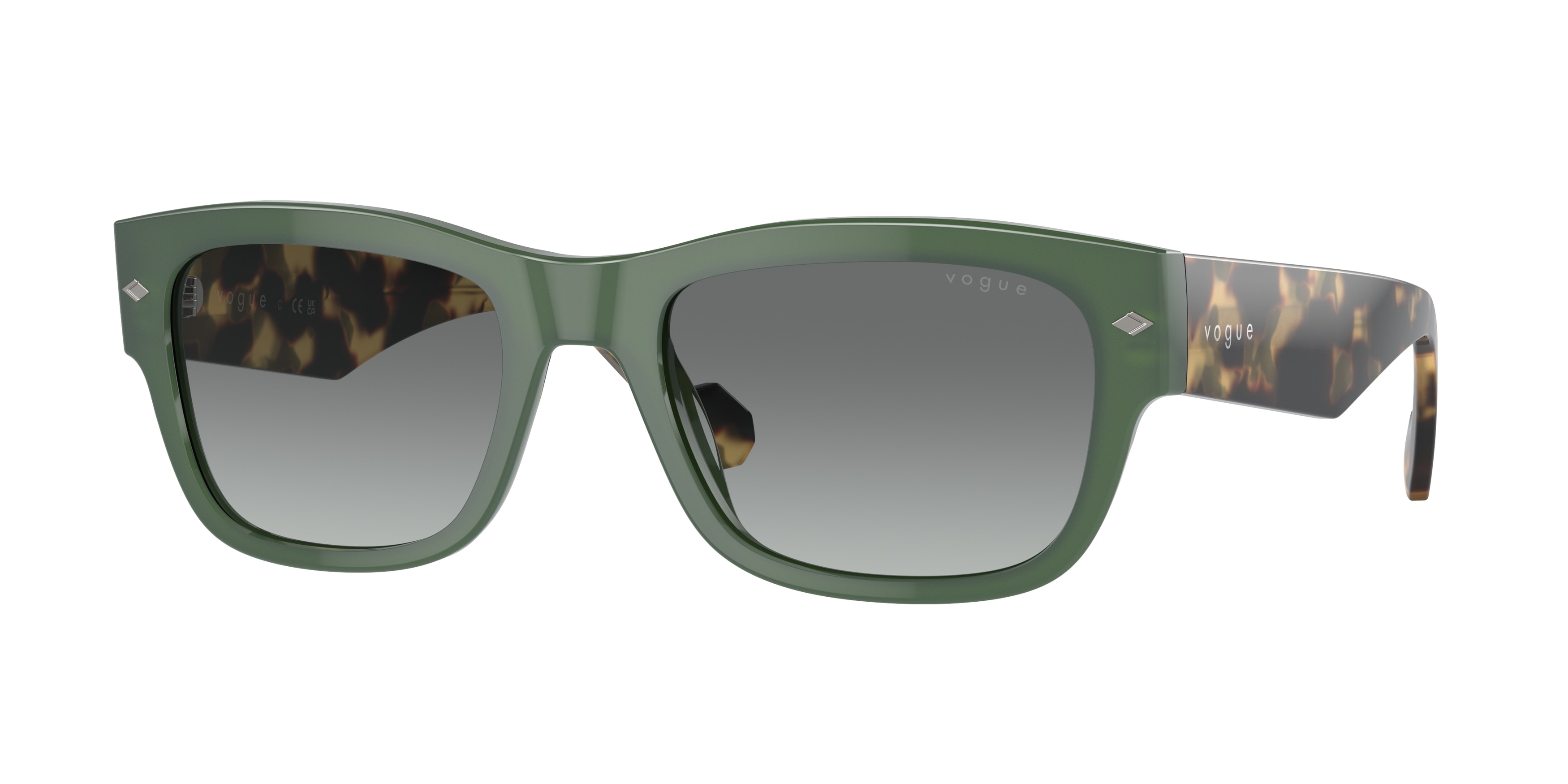 VOGUE EYEWEAR Man VO5530S  309211 Sunglasses Acetate Green Grey Pillow Normal Shaded-image